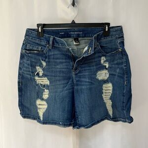 Lane Bryant distressed jean shorts size 16
